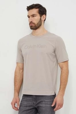 Zdjęcie produktu Calvin Klein Performance t-shirt treningowy kolor beżowy z aplikacją