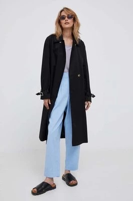 Zdjęcie produktu Calvin Klein płaszcz damski kolor czarny przejściowy