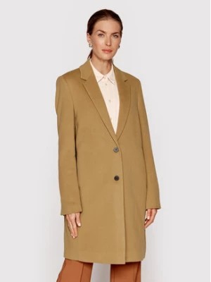 Zdjęcie produktu Calvin Klein Płaszcz wełniany Crombie K20K204155 Brązowy Regular Fit