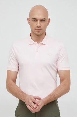 Zdjęcie produktu Calvin Klein polo bawełniane kolor różowy gładki