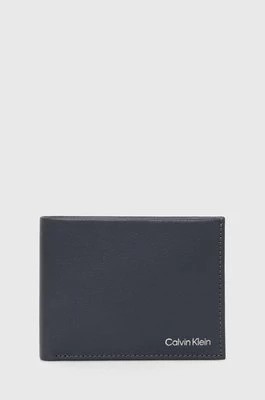 Zdjęcie produktu Calvin Klein portfel skórzany męski kolor szary