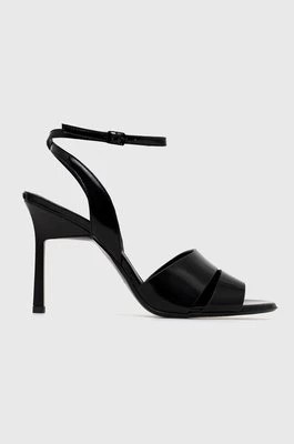 Zdjęcie produktu Calvin Klein sandały skórzane GEO STIL SANDAL 90HH kolor czarny HW0HW01462