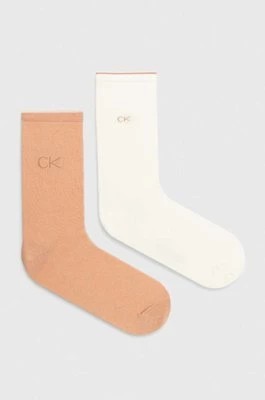 Zdjęcie produktu Calvin Klein skarpetki 2-pack damskie kolor różowy