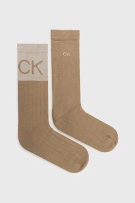 Zdjęcie produktu Calvin Klein skarpetki (2-pack) męskie kolor beżowy
