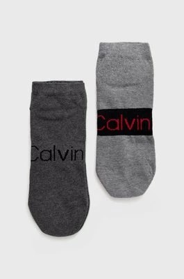 Zdjęcie produktu Calvin Klein skarpetki (2-pack) męskie kolor szary