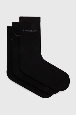Zdjęcie produktu Calvin Klein skarpetki 3-pack damskie kolor czarny 701226676