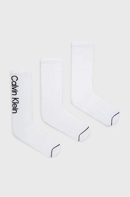 Zdjęcie produktu Calvin Klein Skarpetki (3-pack) męskie kolor biały