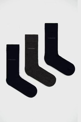 Zdjęcie produktu Calvin Klein skarpetki (3-pack) męskie kolor szary