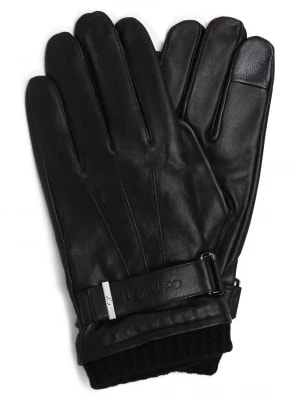 Zdjęcie produktu Calvin Klein Skórzane rękawiczki Mężczyźni skóra czarny jednolity, L/XL