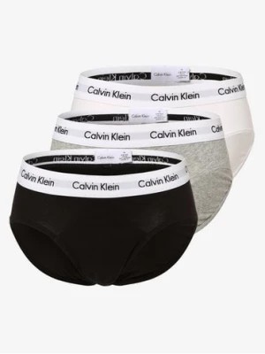 Zdjęcie produktu Calvin Klein Slipy pakowane po 3 szt. Mężczyźni Bawełna szary|biały|czarny jednolity,