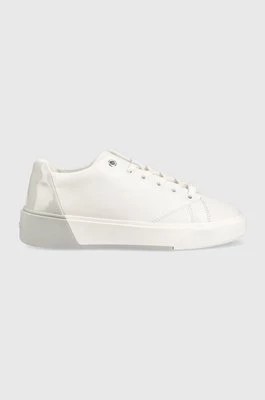 Zdjęcie produktu Calvin Klein sneakersy skórzane Heel Cupsole Lace Up kolor biały