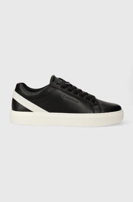 Zdjęcie produktu Calvin Klein sneakersy skórzane LOW TOP LACE UP ARCHIVE STRIPE kolor czarny HM0HM01292