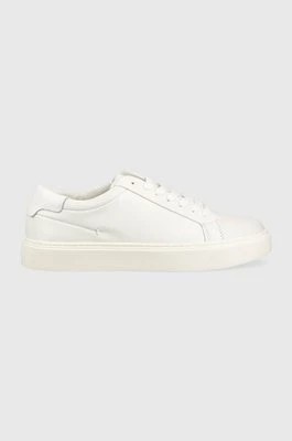 Zdjęcie produktu Calvin Klein sneakersy skórzane LOW TOP LACE UP LTH SM kolor biały HM0HM01018