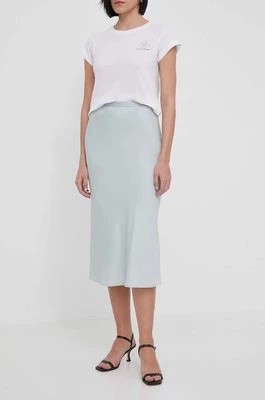 Zdjęcie produktu Calvin Klein spódnica kolor szary midi rozkloszowana
