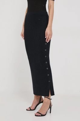 Zdjęcie produktu Calvin Klein spódnica wełniana kolor czarny maxi ołówkowa