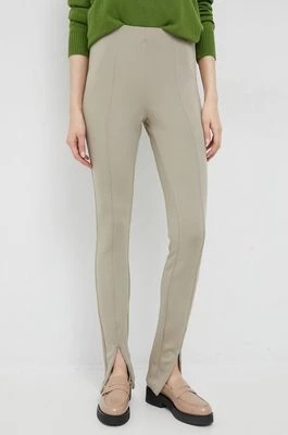 Zdjęcie produktu Calvin Klein spodnie damskie kolor beżowy
