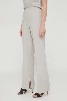 Zdjęcie produktu Calvin Klein spodnie damskie kolor szary proste high waist