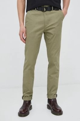 Zdjęcie produktu Calvin Klein spodnie męskie kolor zielony dopasowane