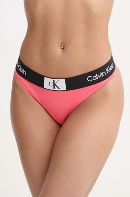 Zdjęcie produktu Calvin Klein stringi kąpielowe kolor różowy KW0KW02352