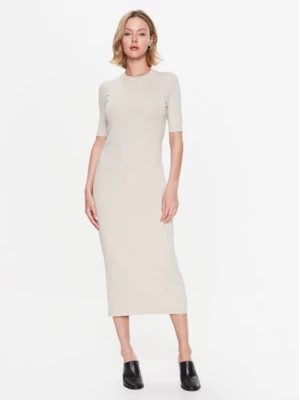Zdjęcie produktu Calvin Klein Sukienka codzienna Rib K20K205277 Beżowy Slim Fit