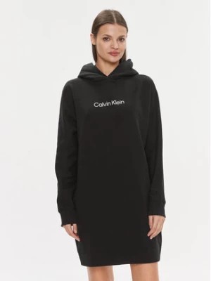Zdjęcie produktu Calvin Klein Sukienka dzianinowa Hero Logo Hoodie Dress K20K206897 Czarny Regular Fit