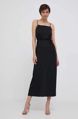 Zdjęcie produktu Calvin Klein sukienka kolor czarny maxi prosta