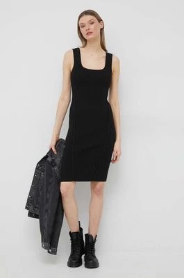 Zdjęcie produktu Calvin Klein sukienka kolor czarny midi dopasowana