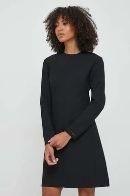 Zdjęcie produktu Calvin Klein sukienka kolor czarny mini rozkloszowana