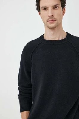 Zdjęcie produktu Calvin Klein sweter wełniany męski kolor czarny lekki