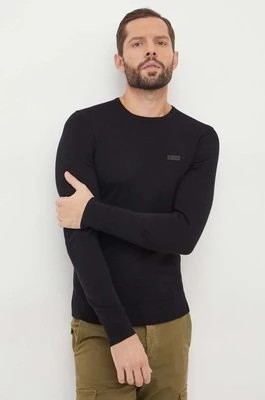 Zdjęcie produktu Calvin Klein sweter wełniany męski kolor czarny lekki