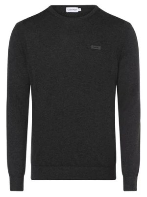Zdjęcie produktu Calvin Klein Sweter z dodatkiem jedwabiu Mężczyźni Bawełna szary marmurkowy,