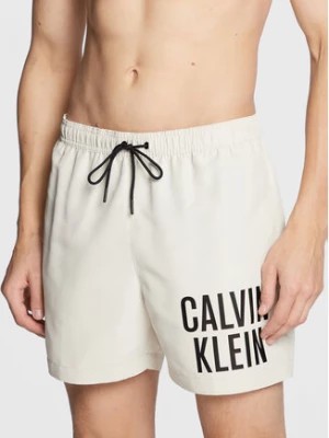 Zdjęcie produktu Calvin Klein Swimwear Szorty kąpielowe KM0KM00790 Écru Regular Fit