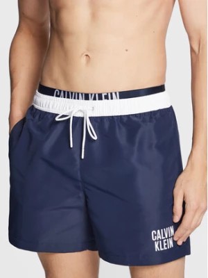 Zdjęcie produktu Calvin Klein Swimwear Szorty kąpielowe KM0KM00791 Granatowy Regular Fit