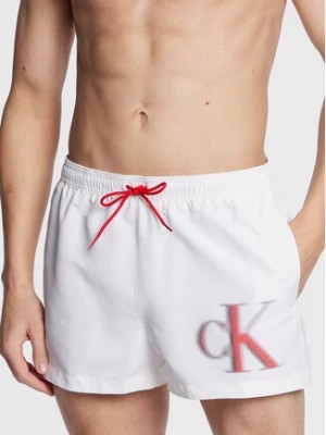 Zdjęcie produktu Calvin Klein Swimwear Szorty kąpielowe KM0KM00801 Biały Regular Fit