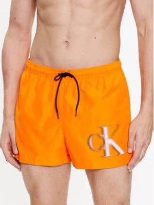 Zdjęcie produktu Calvin Klein Swimwear Szorty kąpielowe KM0KM00801 Pomarańczowy Regular Fit