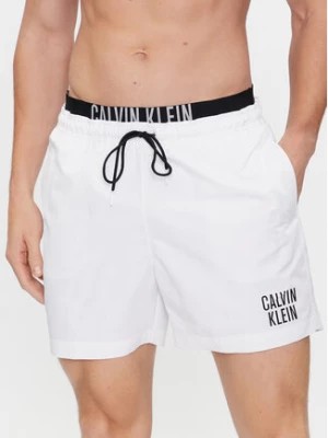 Zdjęcie produktu Calvin Klein Swimwear Szorty kąpielowe Medium Double Wb-Nos KM0KM00740 Biały Regular Fit