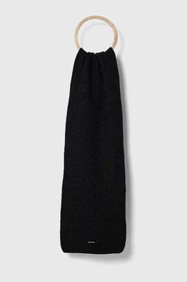 Zdjęcie produktu Calvin Klein szalik wełniany kolor szary melanżowy