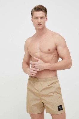 Zdjęcie produktu Calvin Klein szorty kąpielowe kolor beżowy
