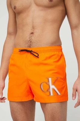 Zdjęcie produktu Calvin Klein szorty kąpielowe kolor pomarańczowy