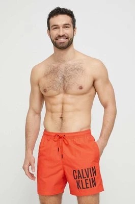 Zdjęcie produktu Calvin Klein szorty kąpielowe kolor pomarańczowy