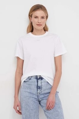 Zdjęcie produktu Calvin Klein t-shirt bawełniany damski kolor biały
