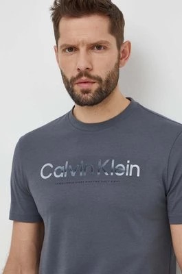 Zdjęcie produktu Calvin Klein t-shirt bawełniany męski kolor szary z nadrukiem