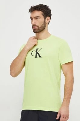 Zdjęcie produktu Calvin Klein t-shirt bawełniany męski kolor zielony z nadrukiem