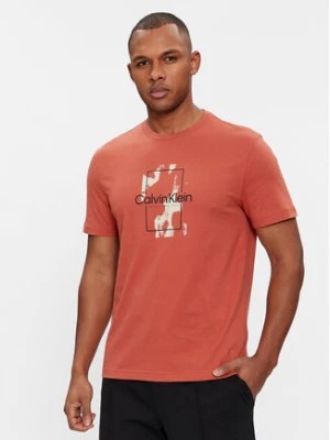 Zdjęcie produktu Calvin Klein T-Shirt Camo Logo K10K112401 Pomarańczowy Regular Fit