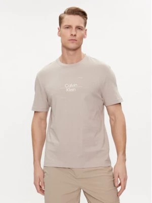 Zdjęcie produktu Calvin Klein T-Shirt Line Logo K10K112489 Beżowy Regular Fit