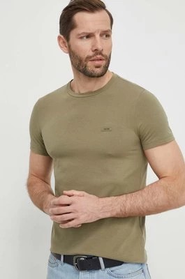 Zdjęcie produktu Calvin Klein t-shirt męski kolor zielony gładki