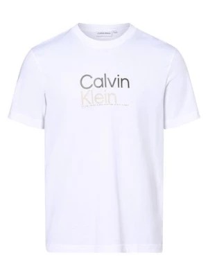 Zdjęcie produktu Calvin Klein T-shirt męski Mężczyźni Bawełna biały nadruk,