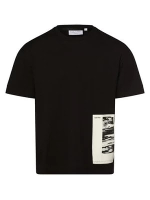 Zdjęcie produktu Calvin Klein T-shirt męski Mężczyźni Dżersej czarny nadruk,