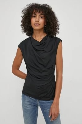 Zdjęcie produktu Calvin Klein top damski kolor czarny gładka