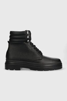 Zdjęcie produktu Calvin Klein trapery skórzane Combat Boot Mono męskie kolor czarny